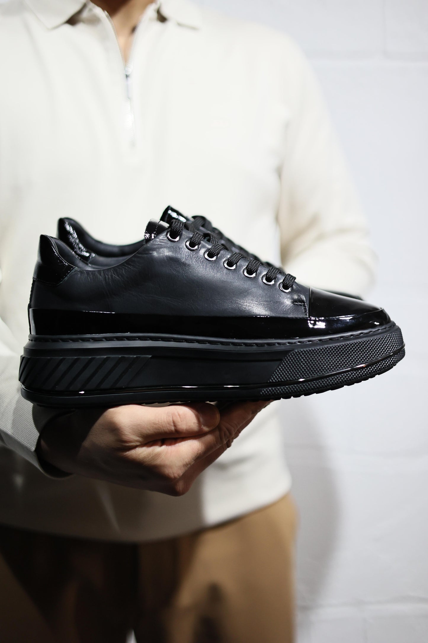 Bojoni Belmonte Patent Leather Black Shoes