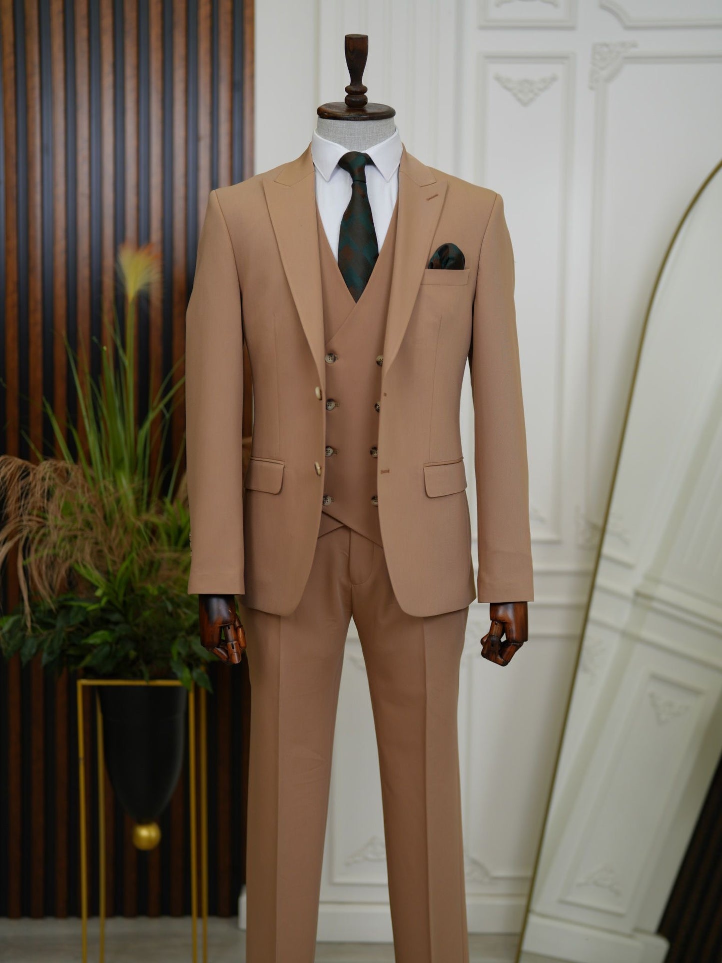 Brabion Aston Brown Slim Fit 3 Piece Suit