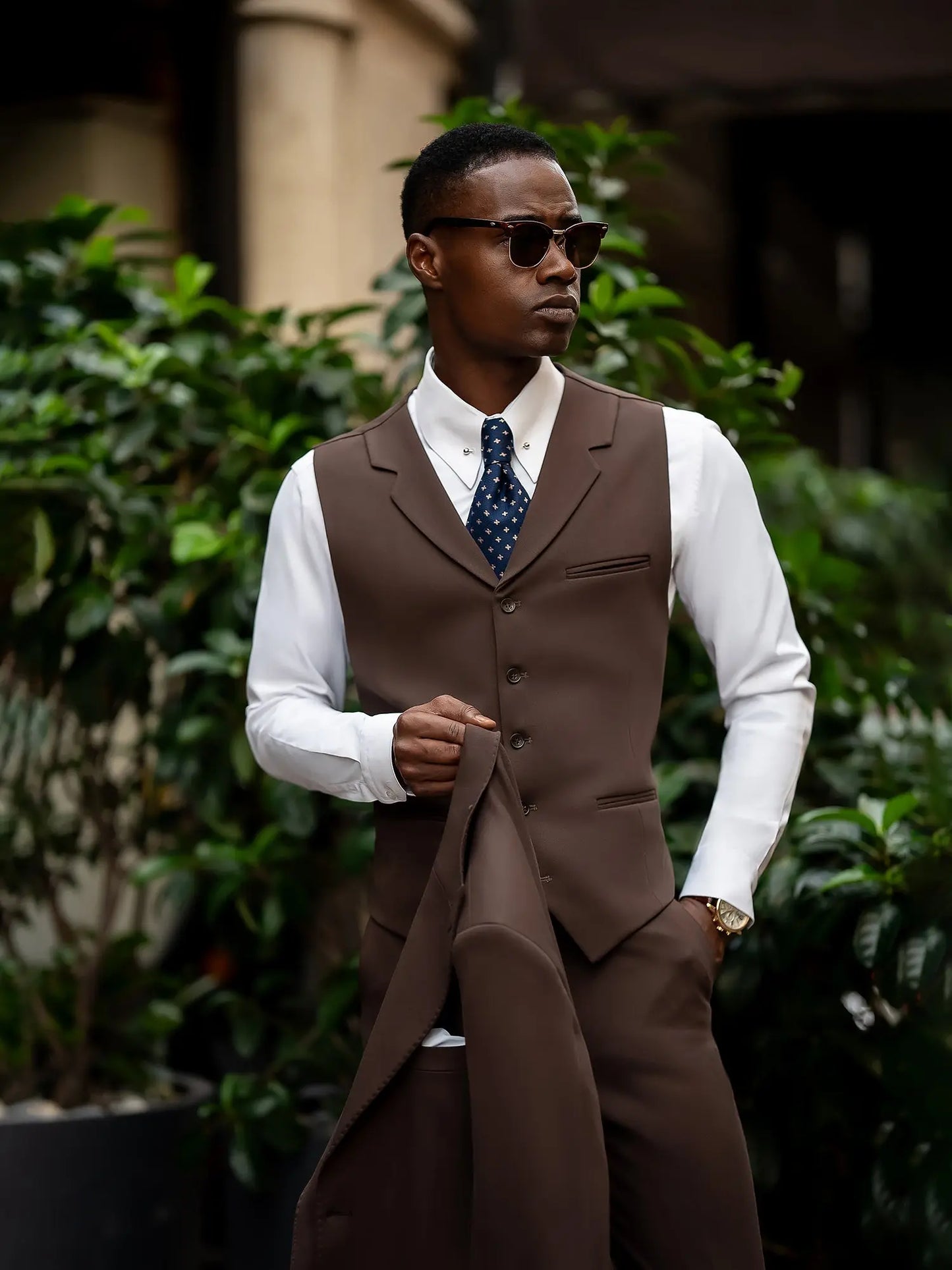 Brown Slim-Fit Suit 3-Piece VIOSSI