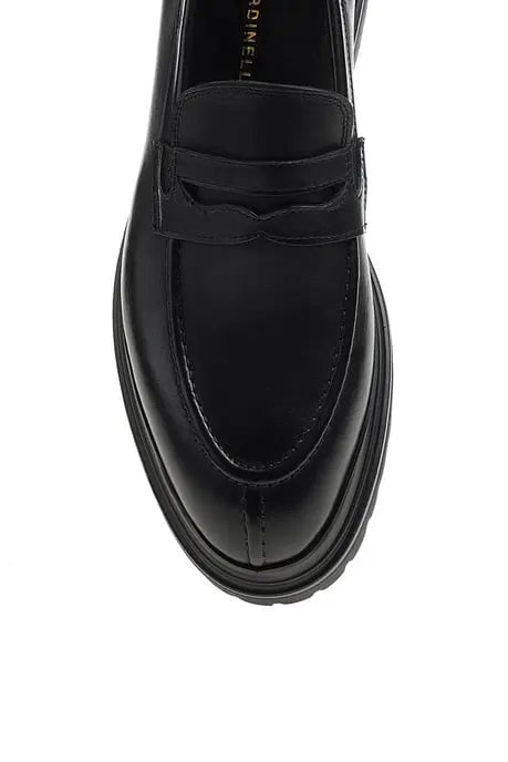 Bojoni Chicago Leather Black Loafer Shoes