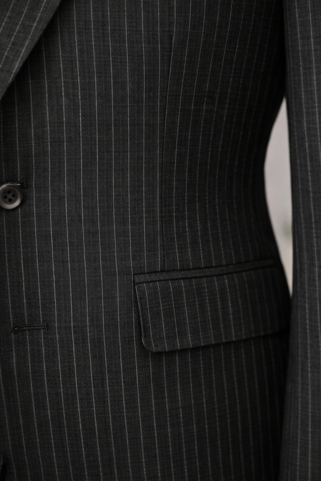 Black Double-Sided Vest Suit 3-Piece VIOSSI