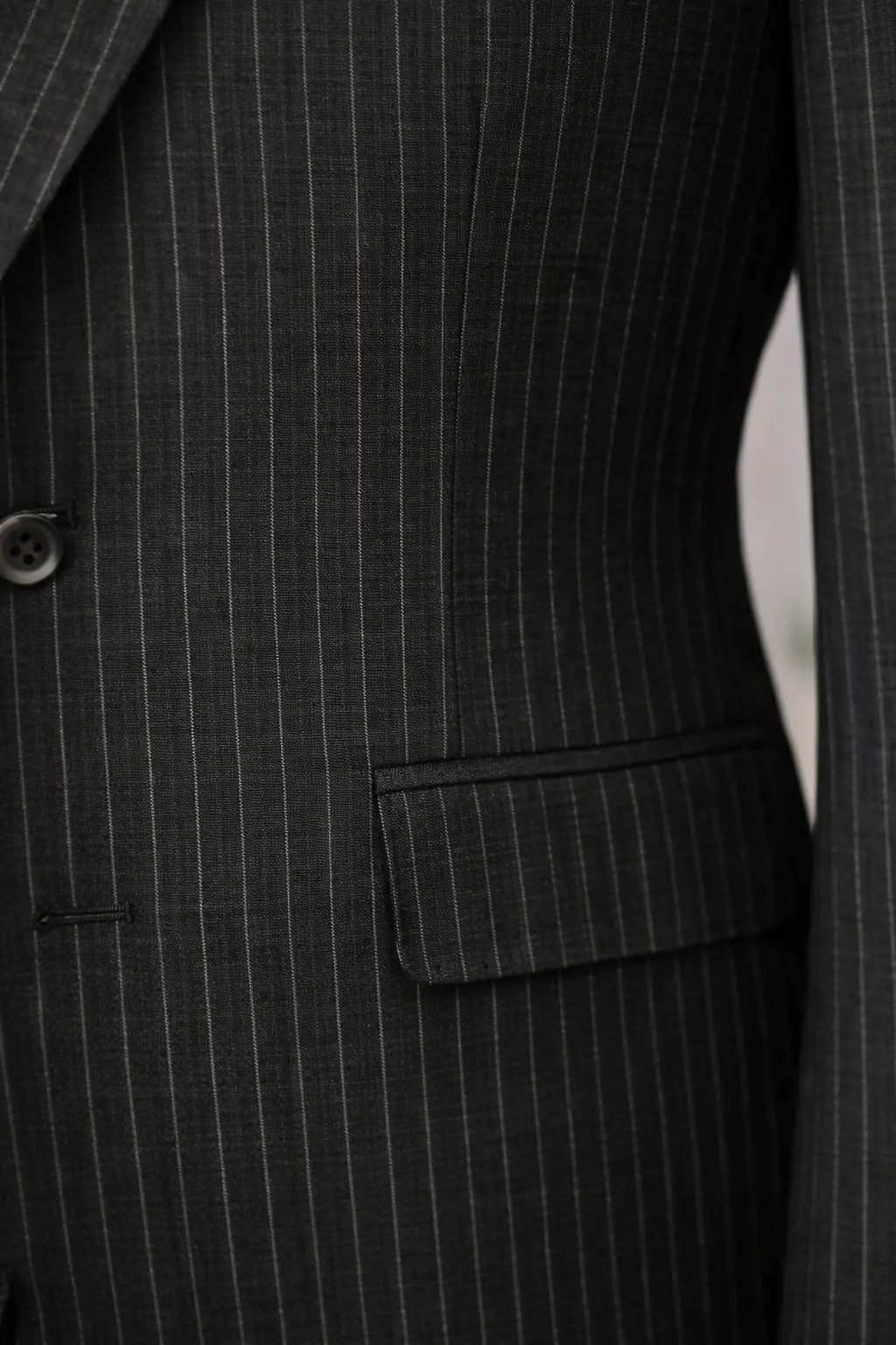 Black Double-Sided Vest Suit 3-Piece VIOSSI