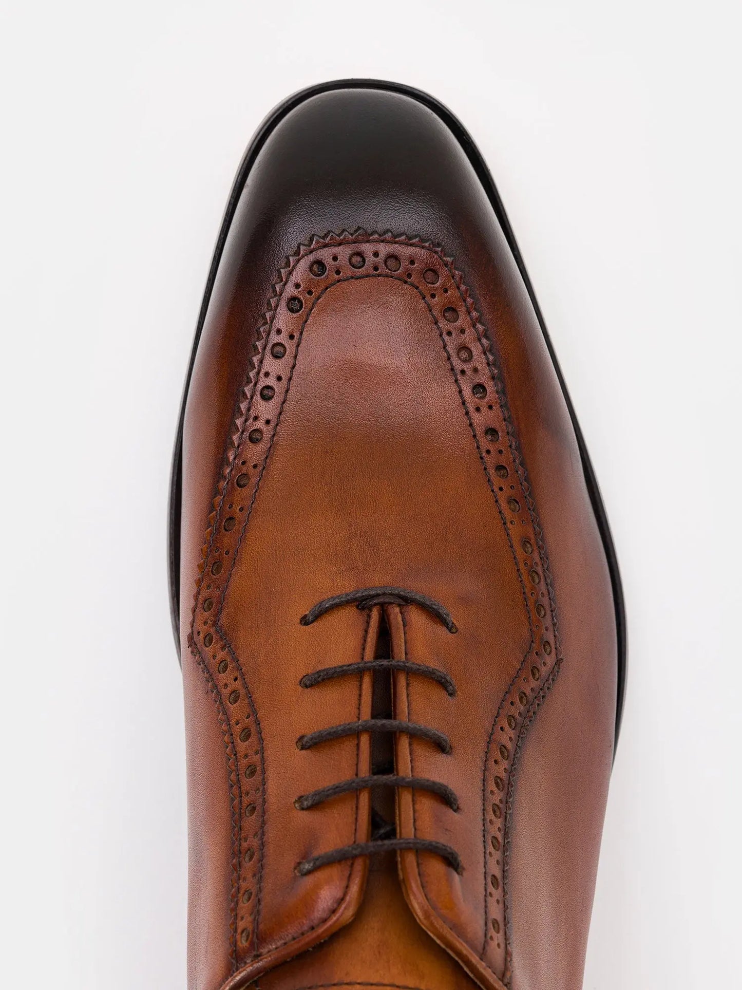 Brown Leather Wingtip Oxford VIOSSI