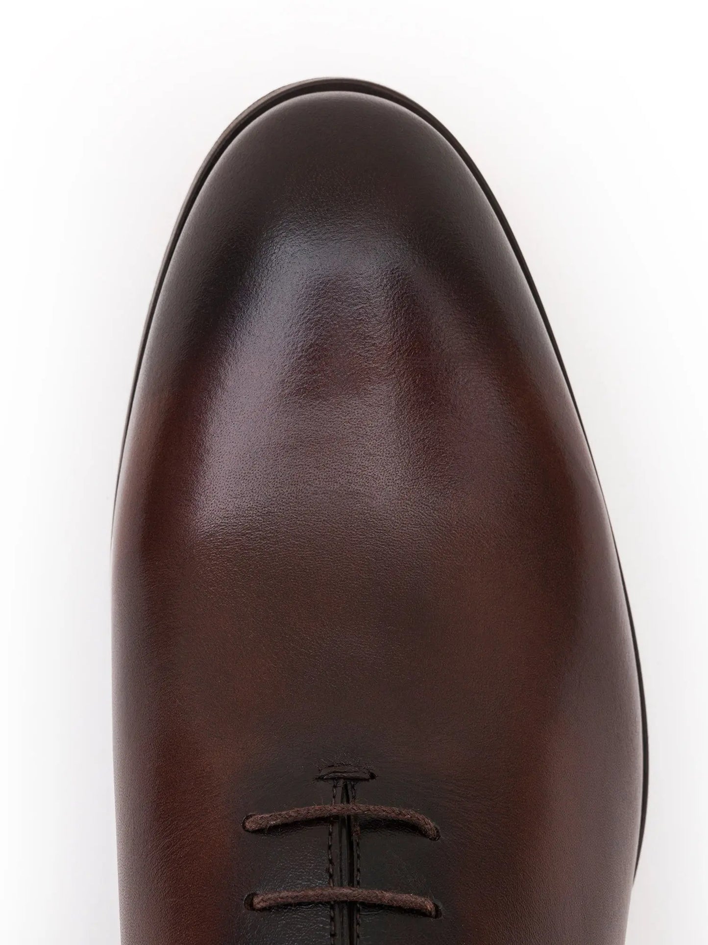 Brown Burnished Leather Oxford VIOSSI