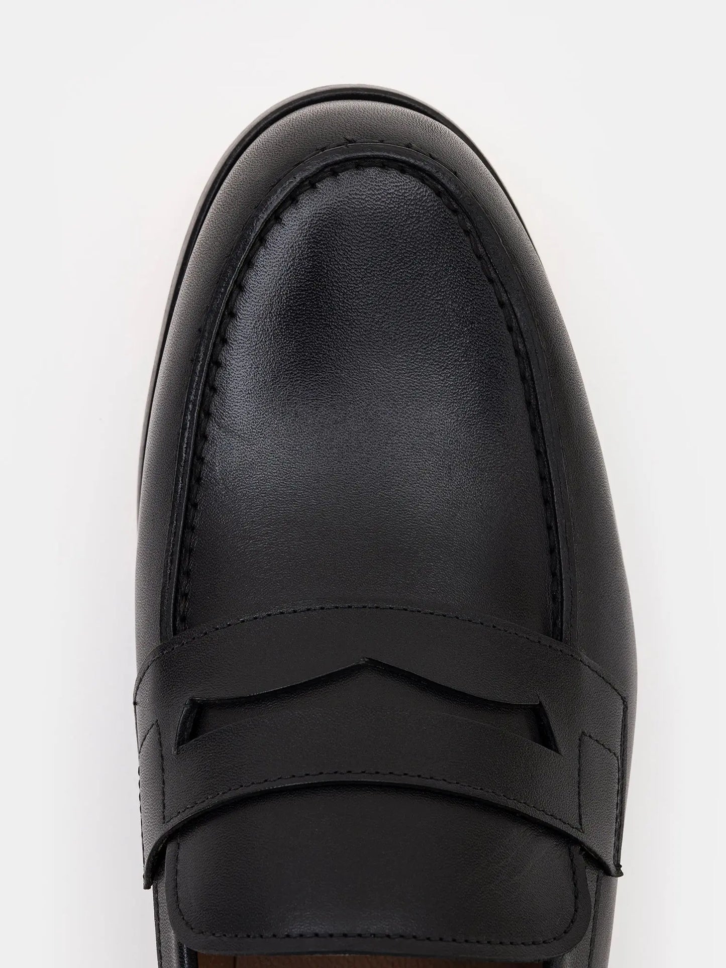 Black Leather Penny Loafers VIOSSI
