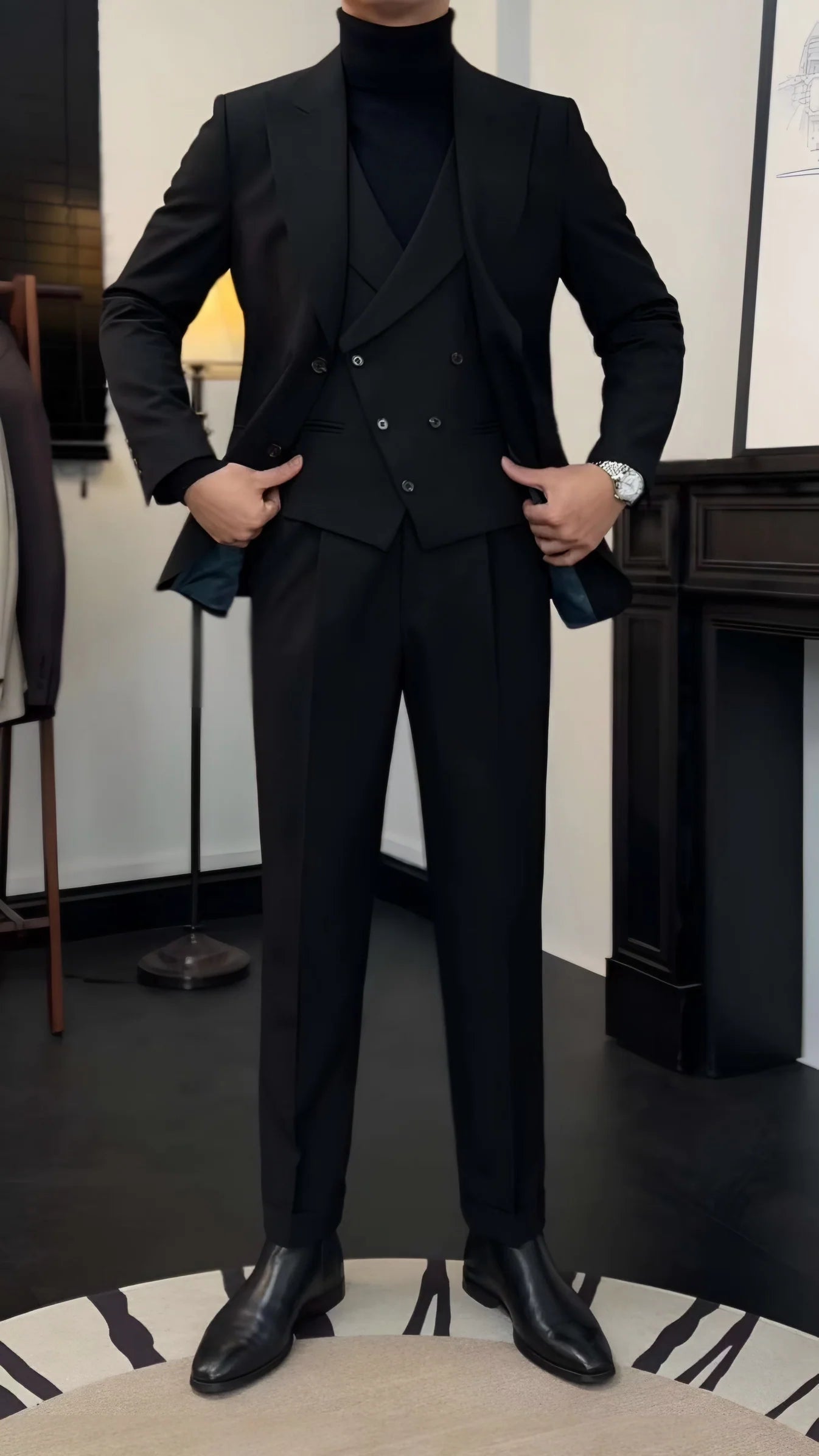 Men’s Black Milano Suit