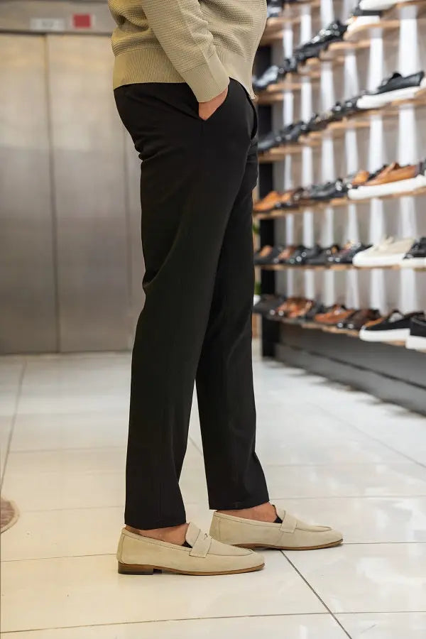 Brabion Sorento Black Slim Fit Chino Pants - Versatile and Stylish - BRABION