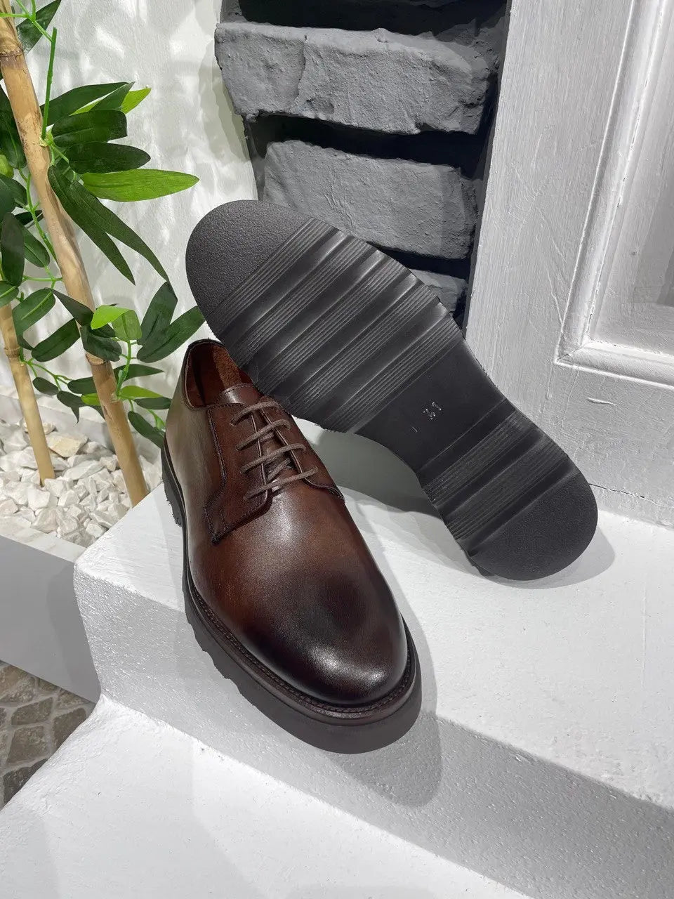 Brabion Belton Brown Leather Shoes - BRABION