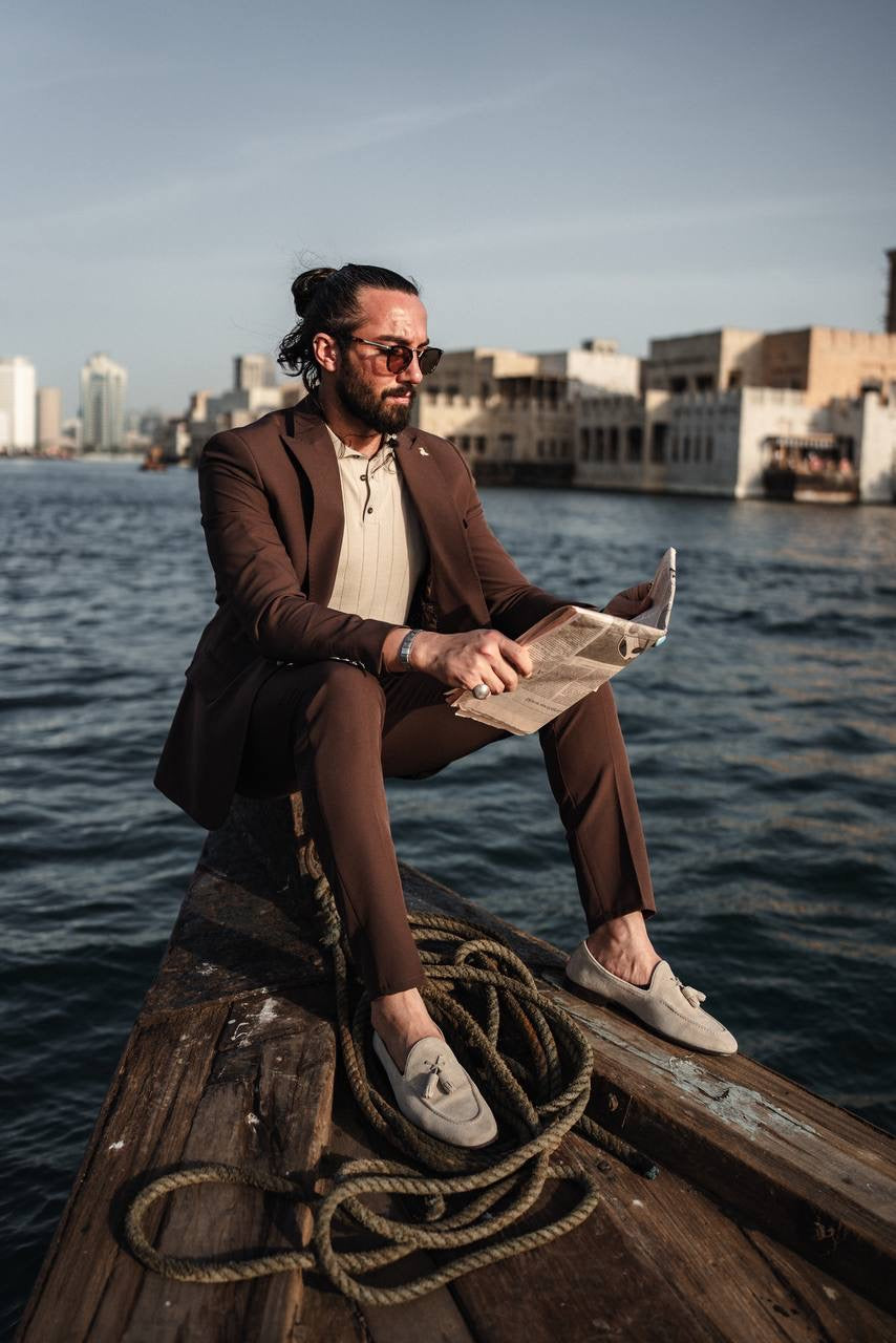 The Archivist Suit – Brown Summer Suit for Men