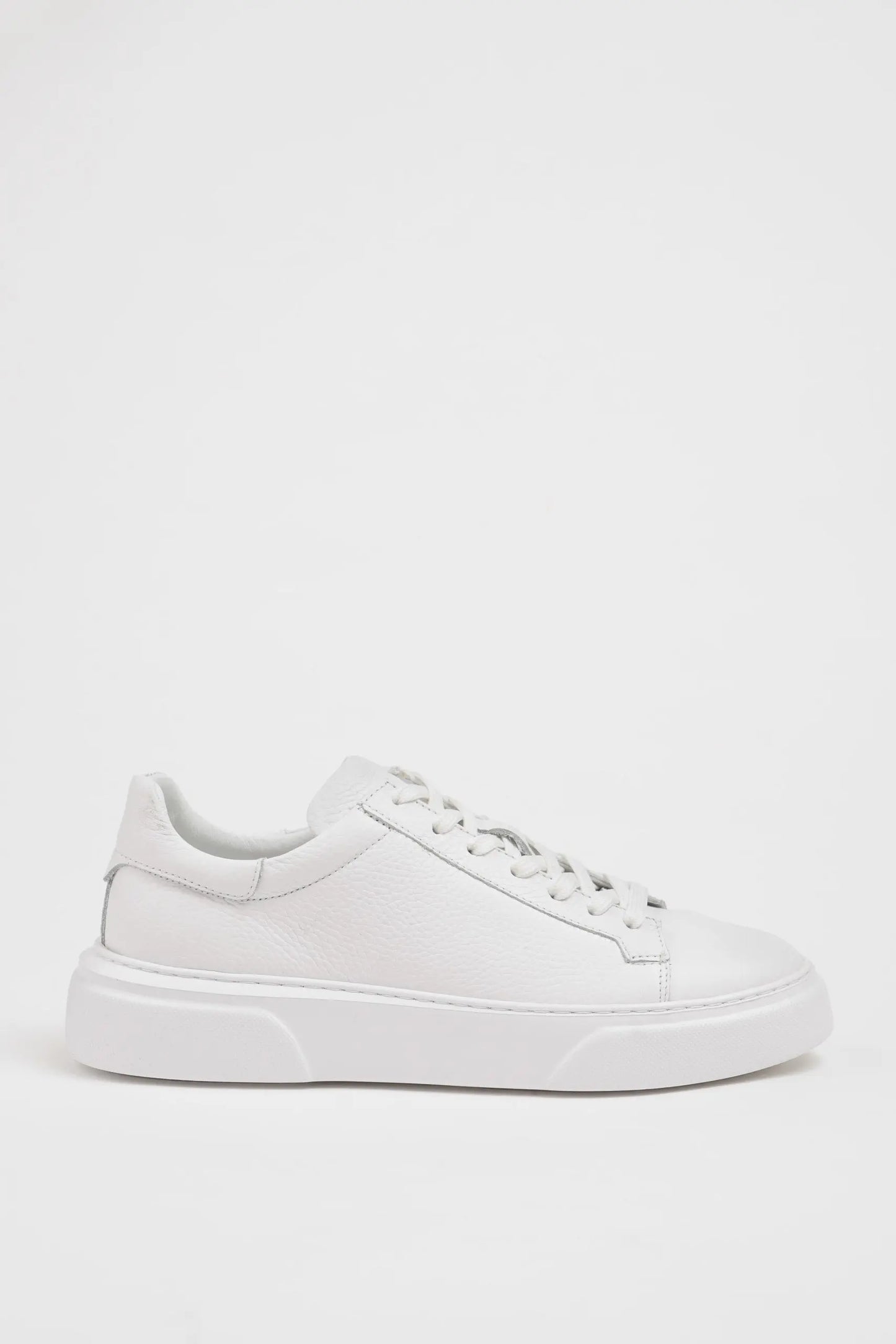 Maison White Leather Sneakers with Pool Sole - BRABION