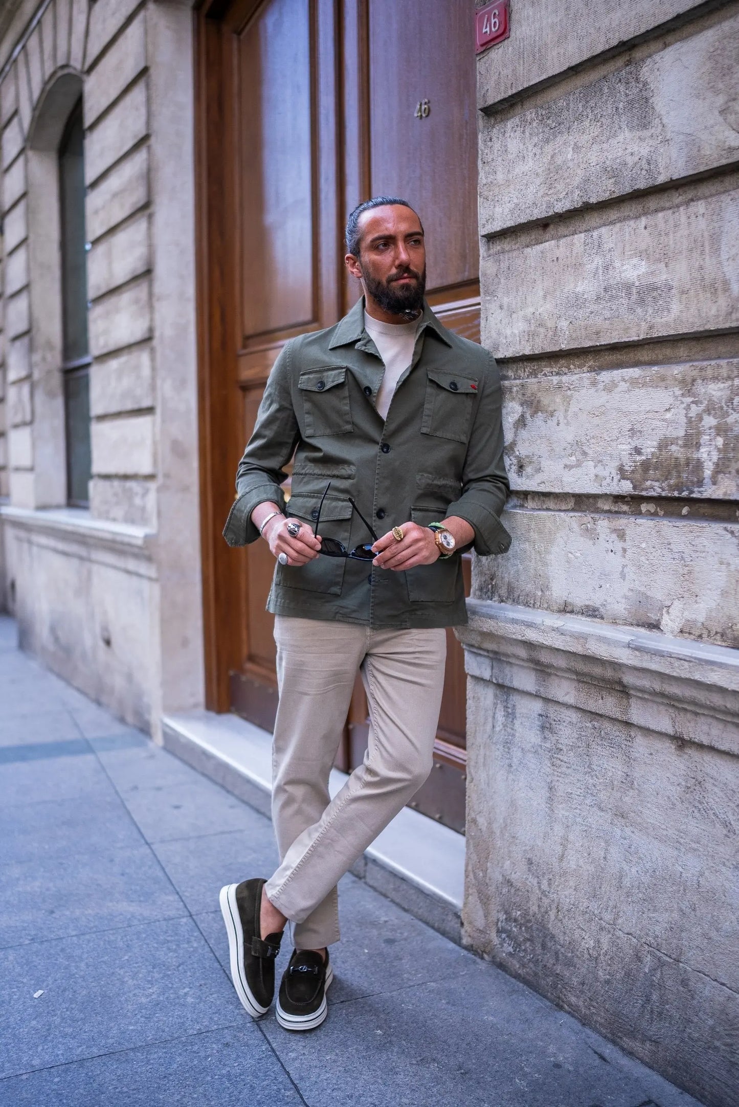 Brabion Khaki Safari Men's Jacket - BRABION
