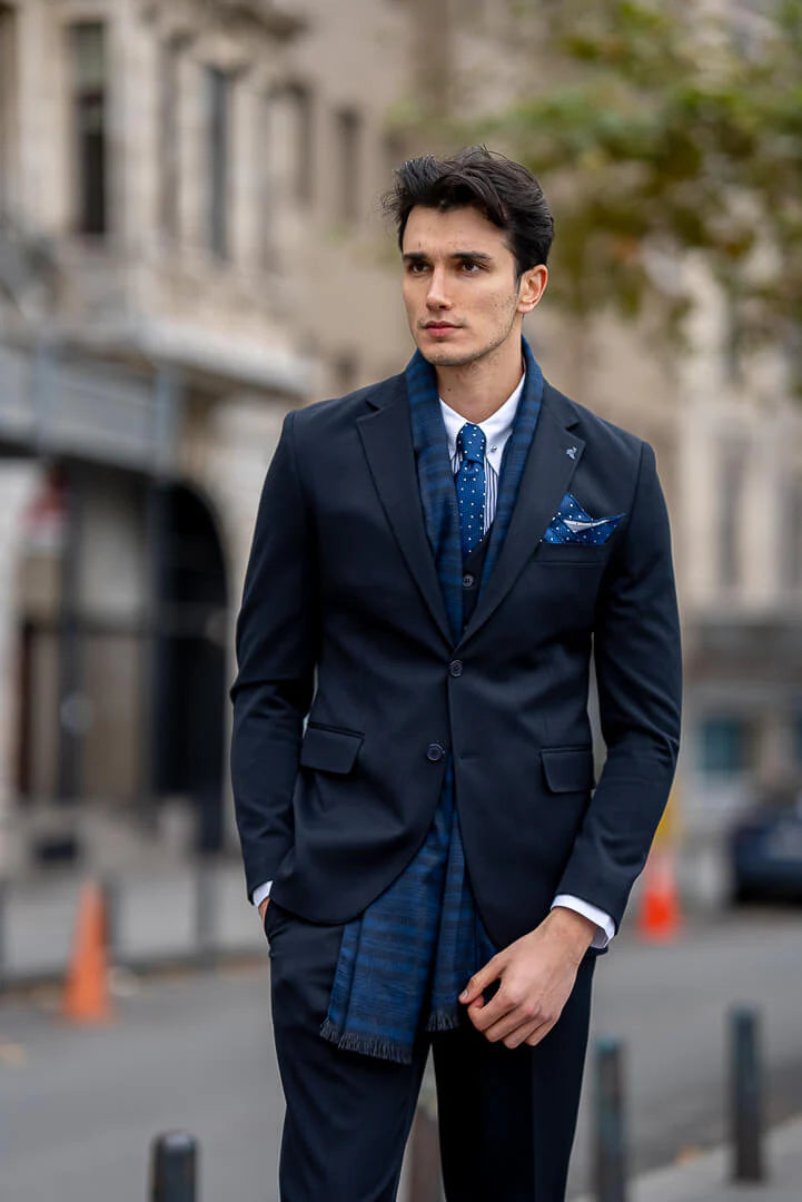 Brabion Navy Blue Premium Men's Suit