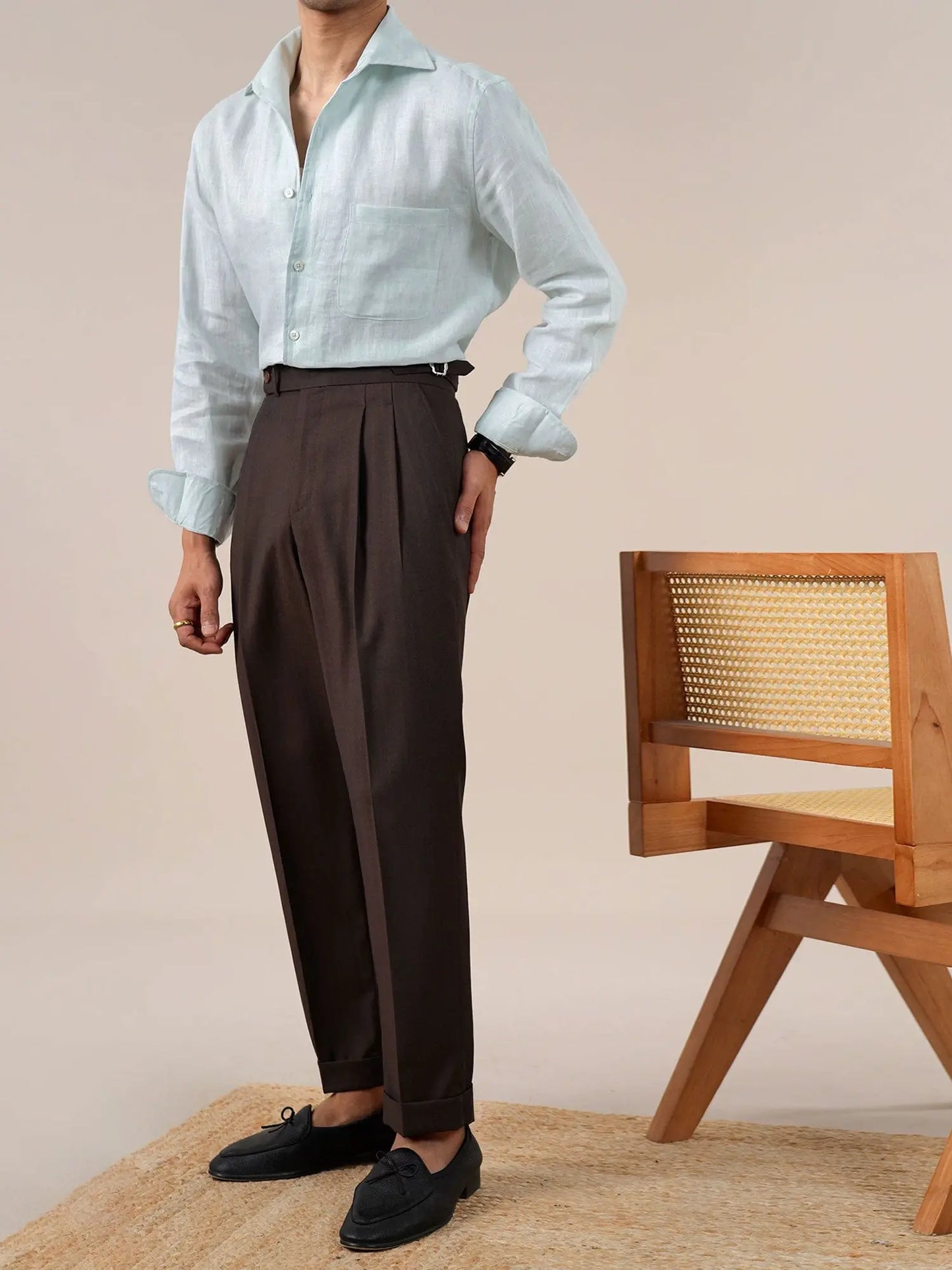 Men’s Long-Sleeve Linen Shirt BRABION