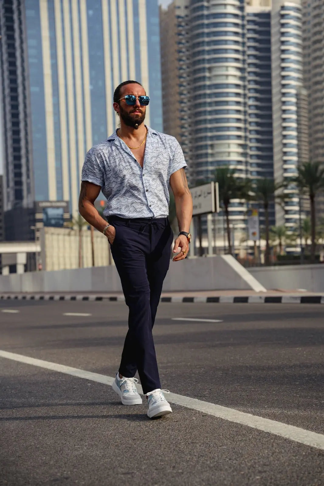 Brabion Vespo Collar Slim Fit Patterned Shirt - BRABION