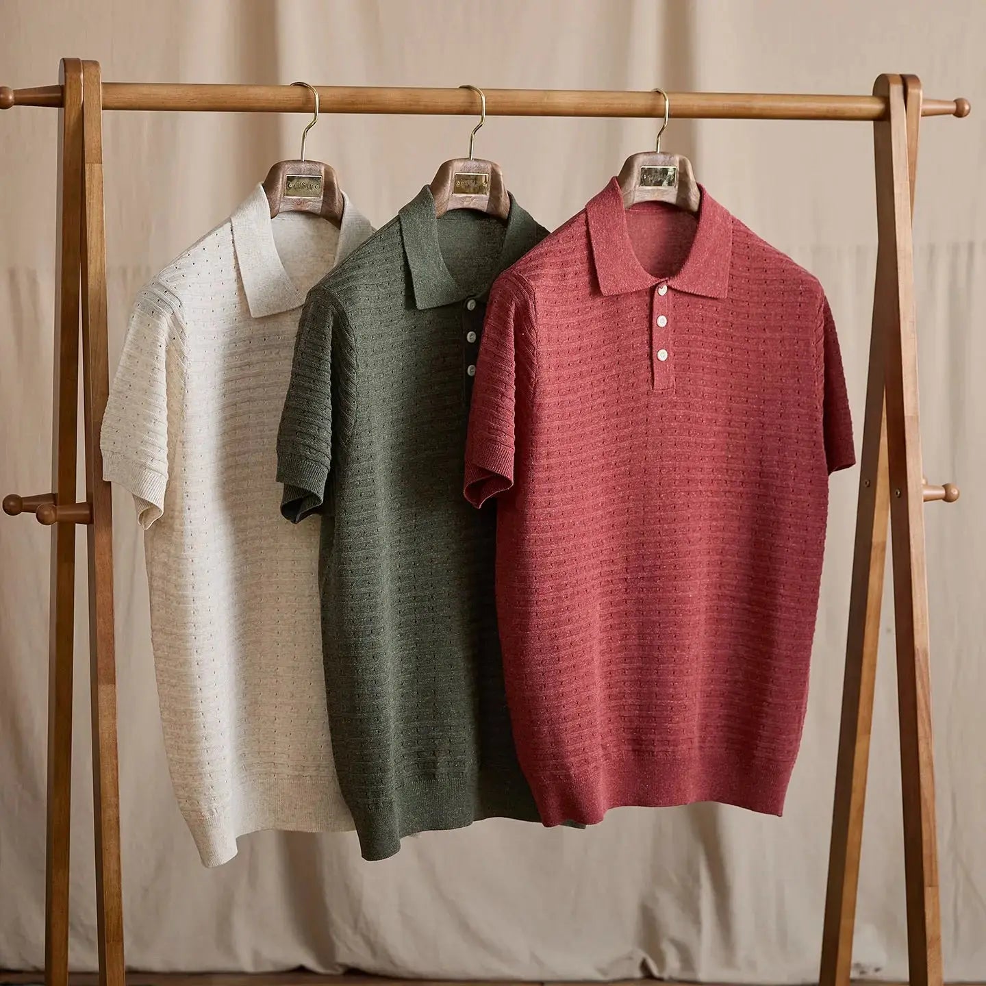 Pointelle Openwork Knit Polo BRABION