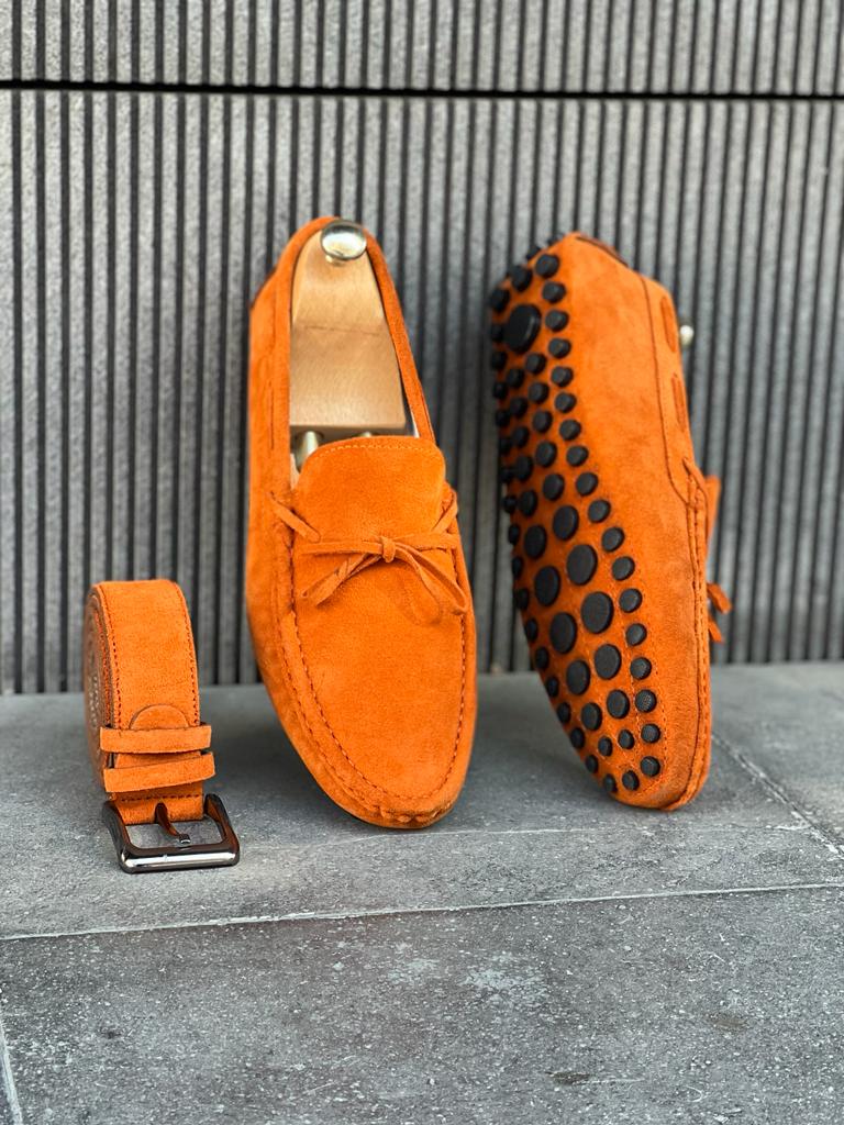Lawson Orange Suede Loafers - Elegance Meets Comfort
