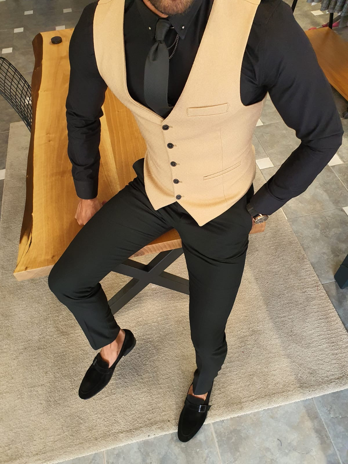 Edmond Beige Slim Fit Blazer - Versatile Elegance for Any Occasion