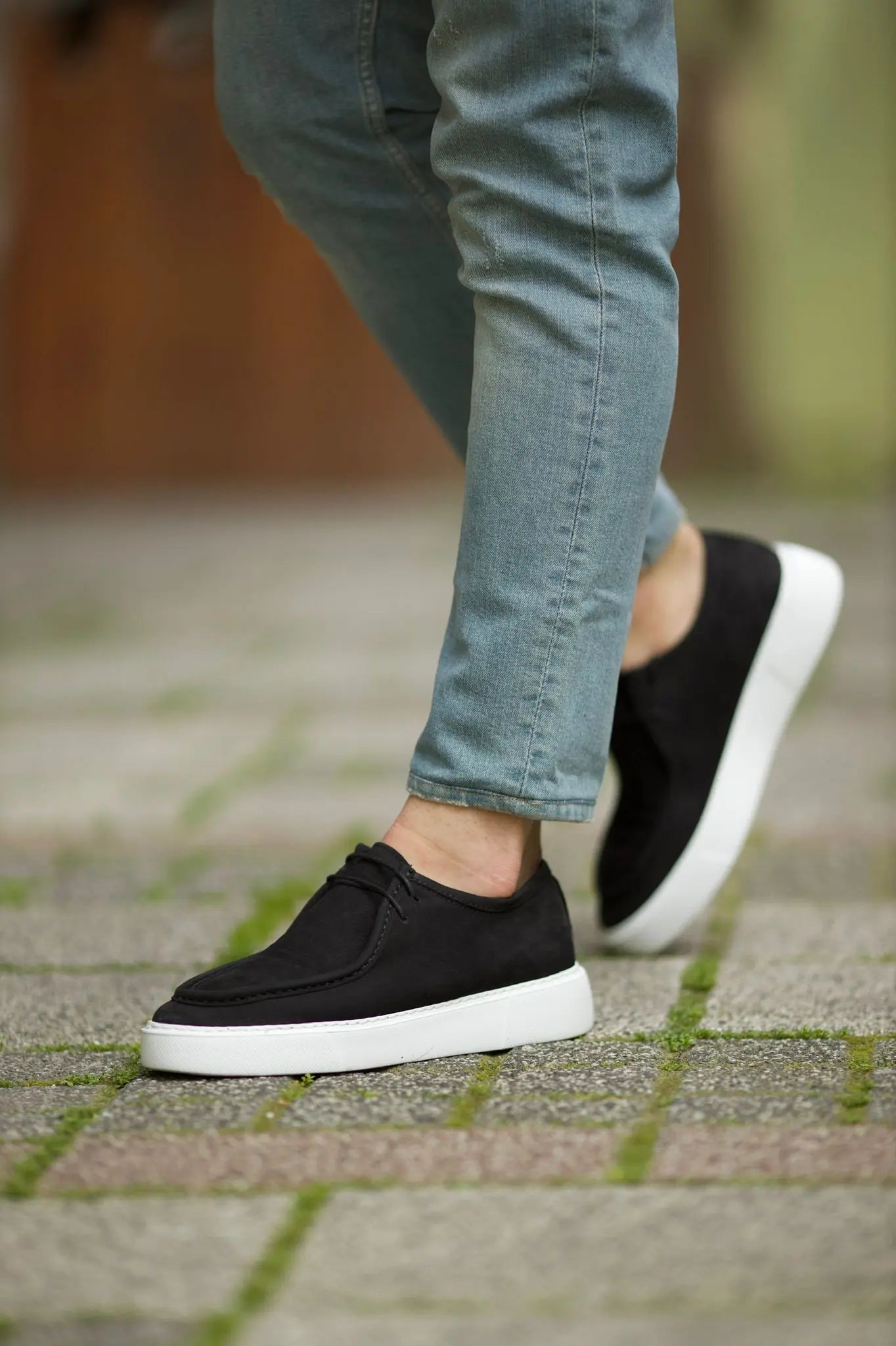 Vince Eva Sole Lace Detail Casual Black Sneakers - BRABION