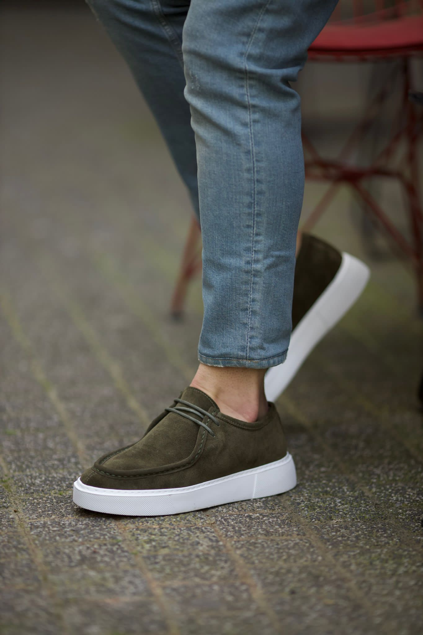 Vince Eva Sole Lace Detail Casual Shoes in Green