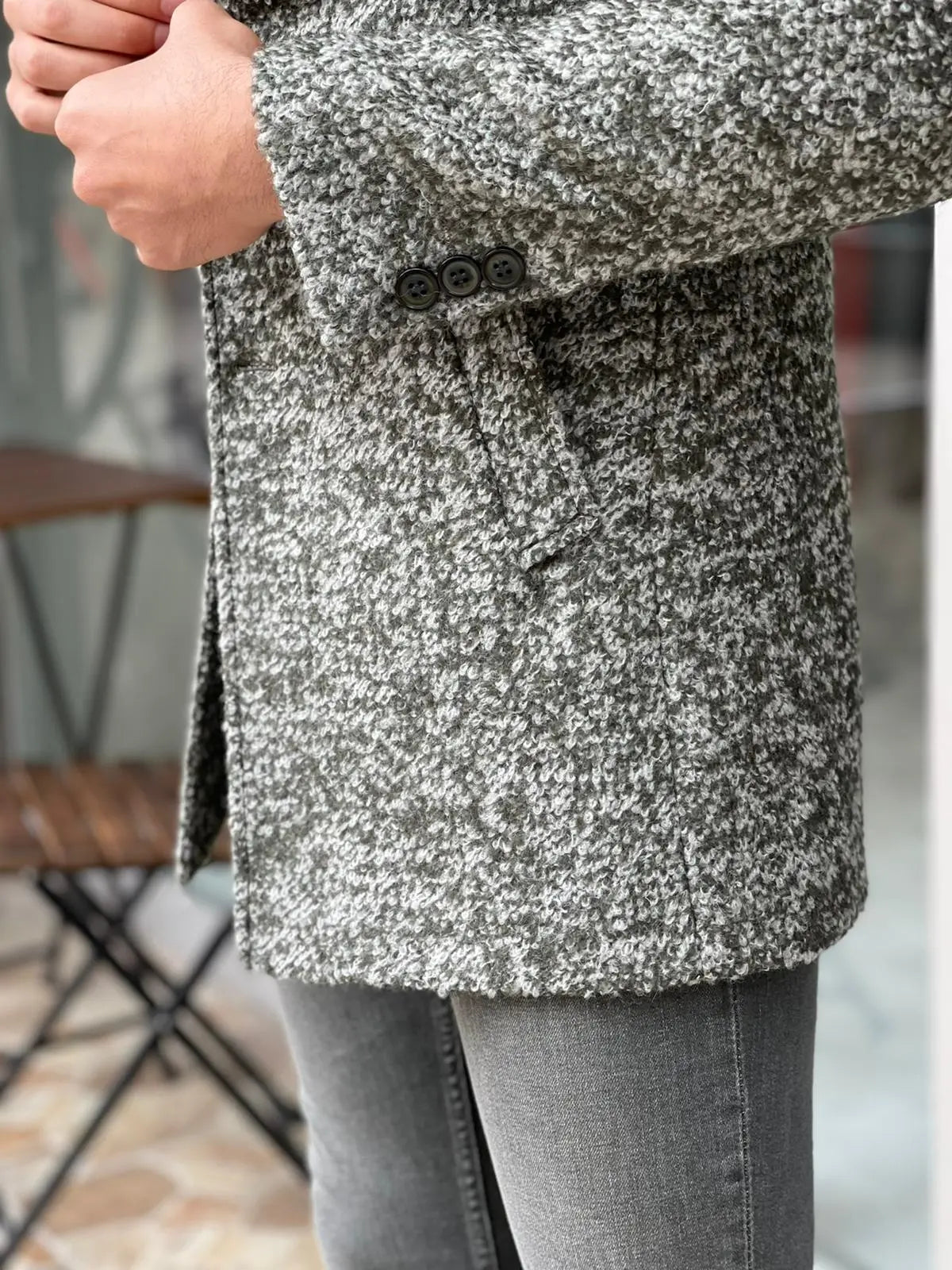 Melbourne Green Slim Fit Wool Long Coat: Sophisticated Style for Every Occasion - BRABION