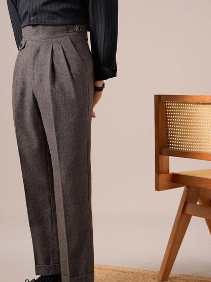 Bergamo High Waisted Wool Grukha Pants