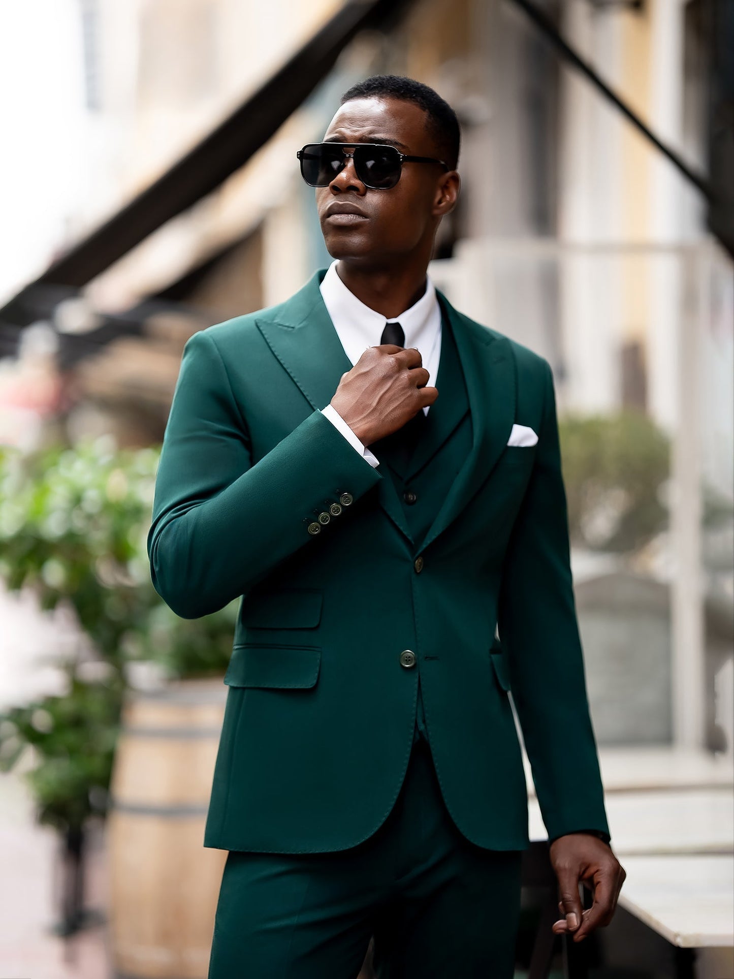 Green Slim-Fit Suit 3-Piece VIOSSI