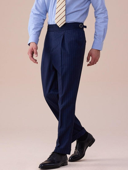 Men's Pinstripe Tailored Trousers - BRABION