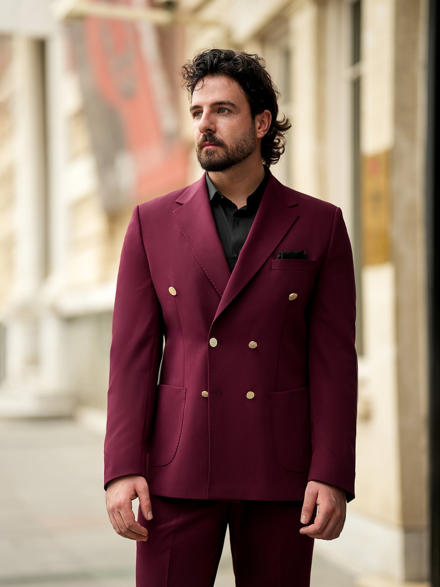 Bordeaux Double Breasted Suit 2-Piece VIOSSI