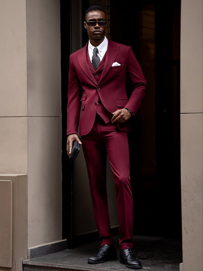 Bordeaux Slim-Fit Suit 3-Piece VIOSSI