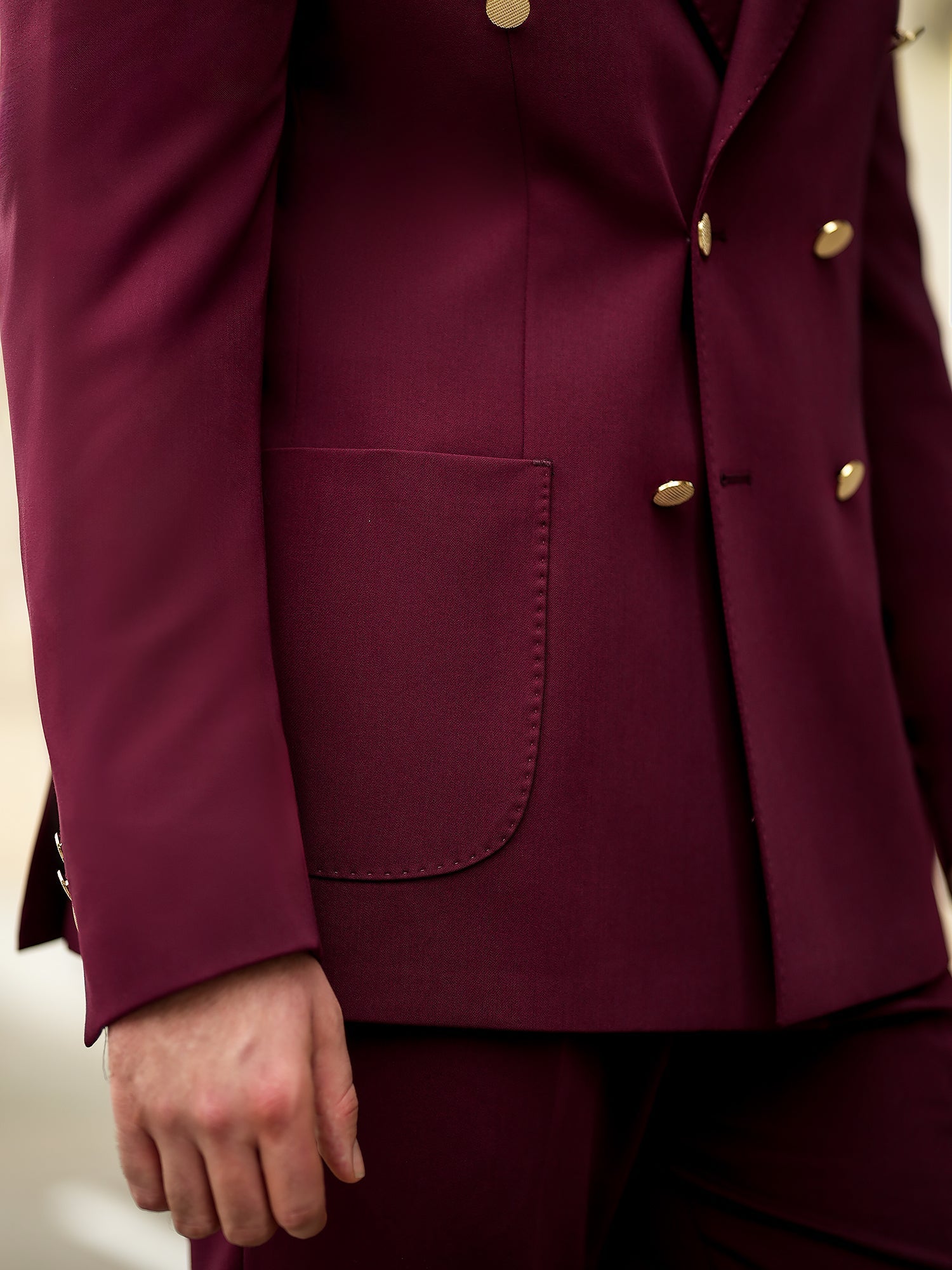 Bordeaux Double Breasted Suit 2-Piece VIOSSI