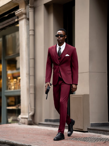 Bordeaux Slim-Fit Suit 3-Piece VIOSSI