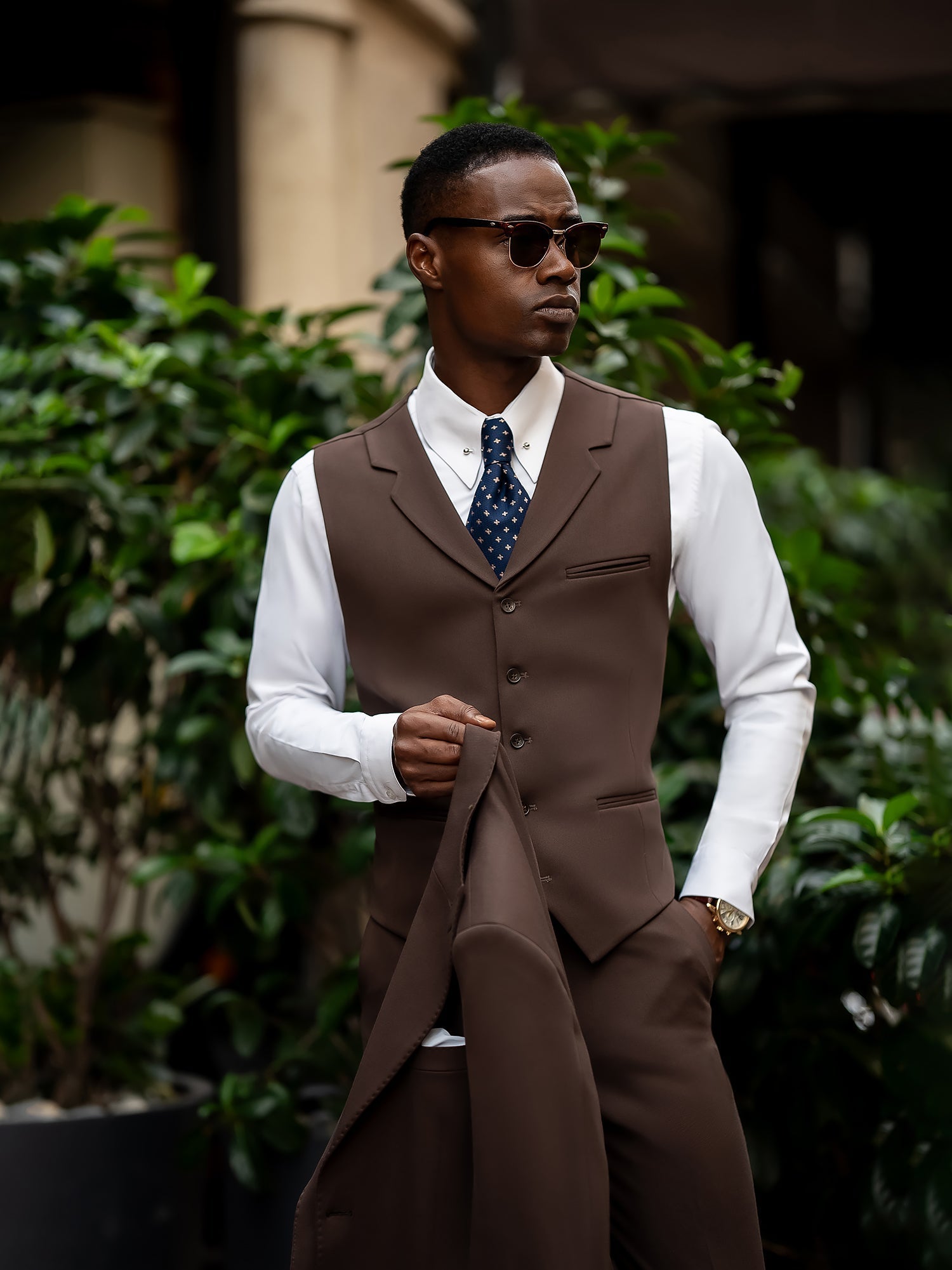 Brown Slim-Fit Suit 3-Piece VIOSSI