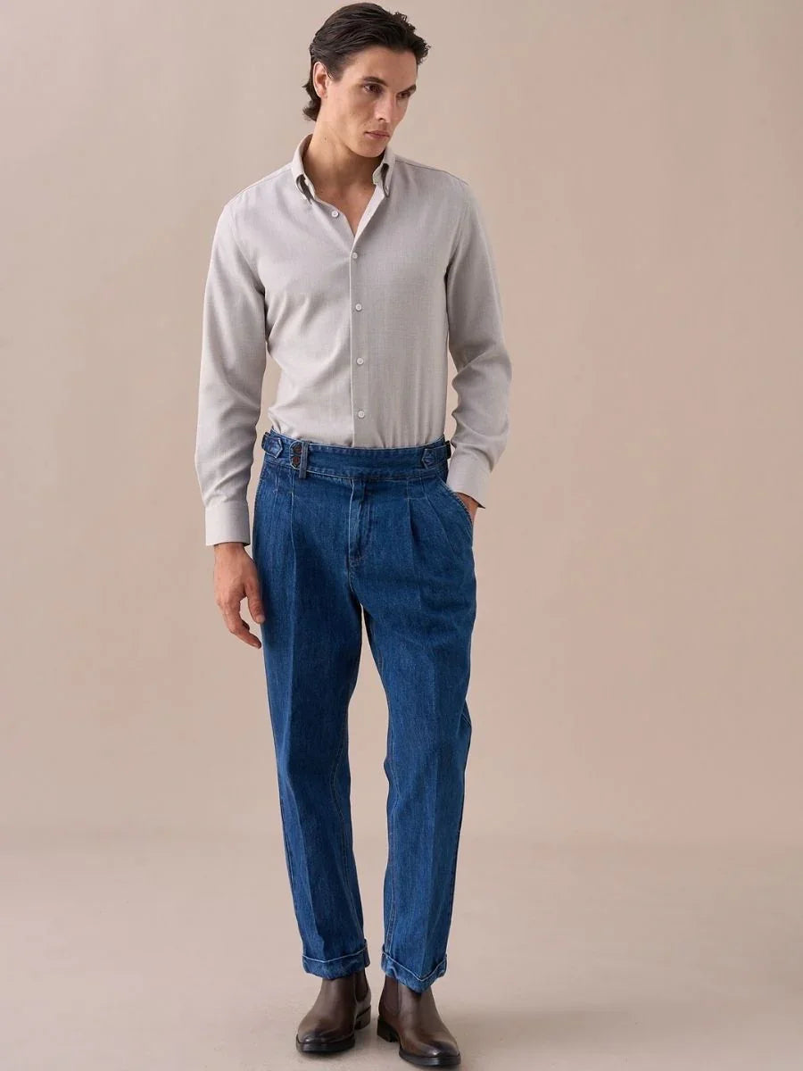 Isernia High Waisted Denim Pants - BRABION