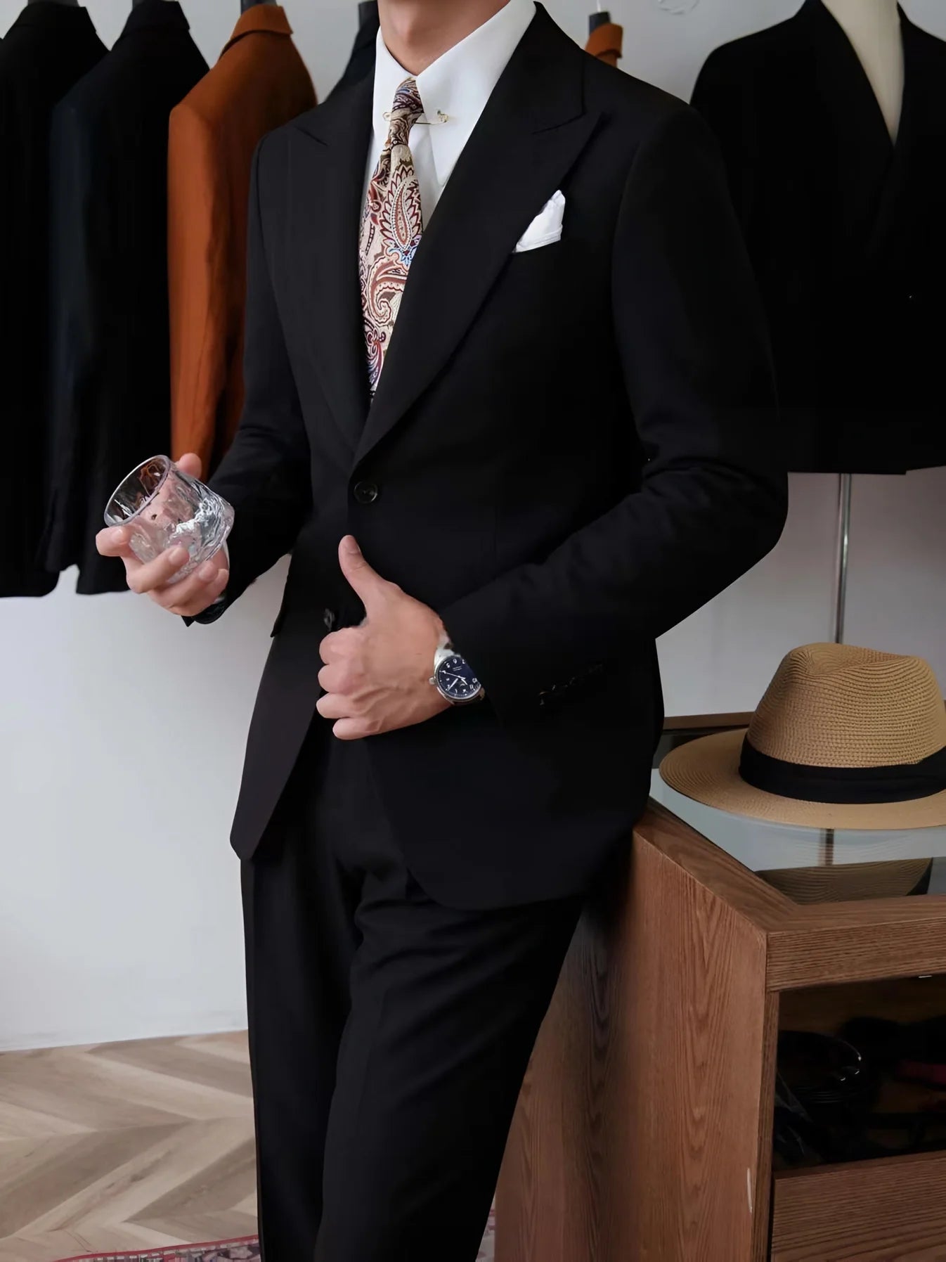 Men’s Black Milano Suit