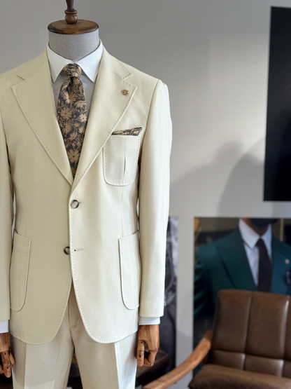 Beige Slim-Fit Suit 2-Piece VIOSSI - CB