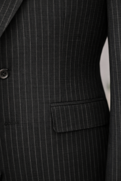 Black Double-Sided Vest Suit 3-Piece VIOSSI