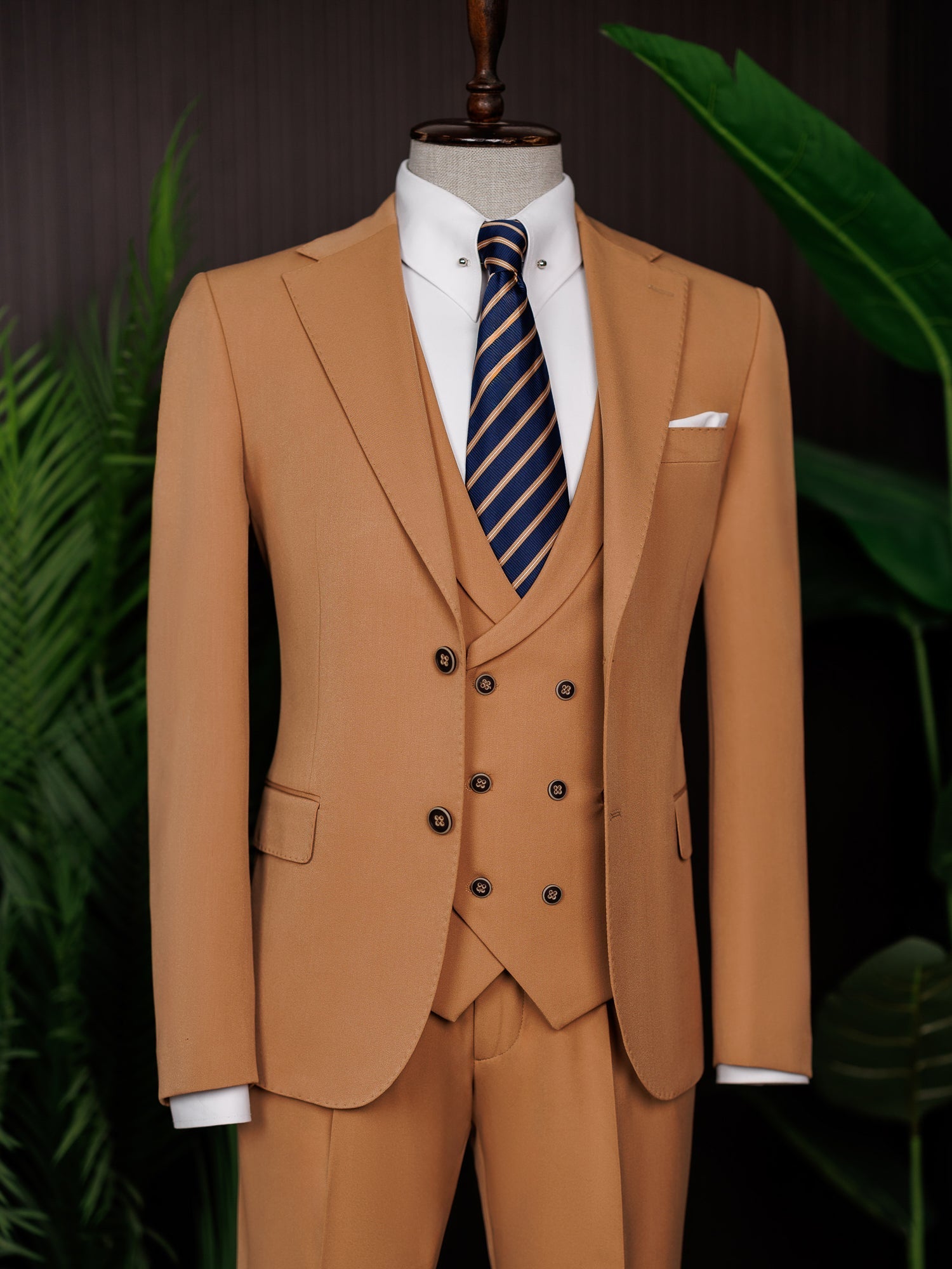 Camel Slim-Fit Suit 3-Piece VIOSSI