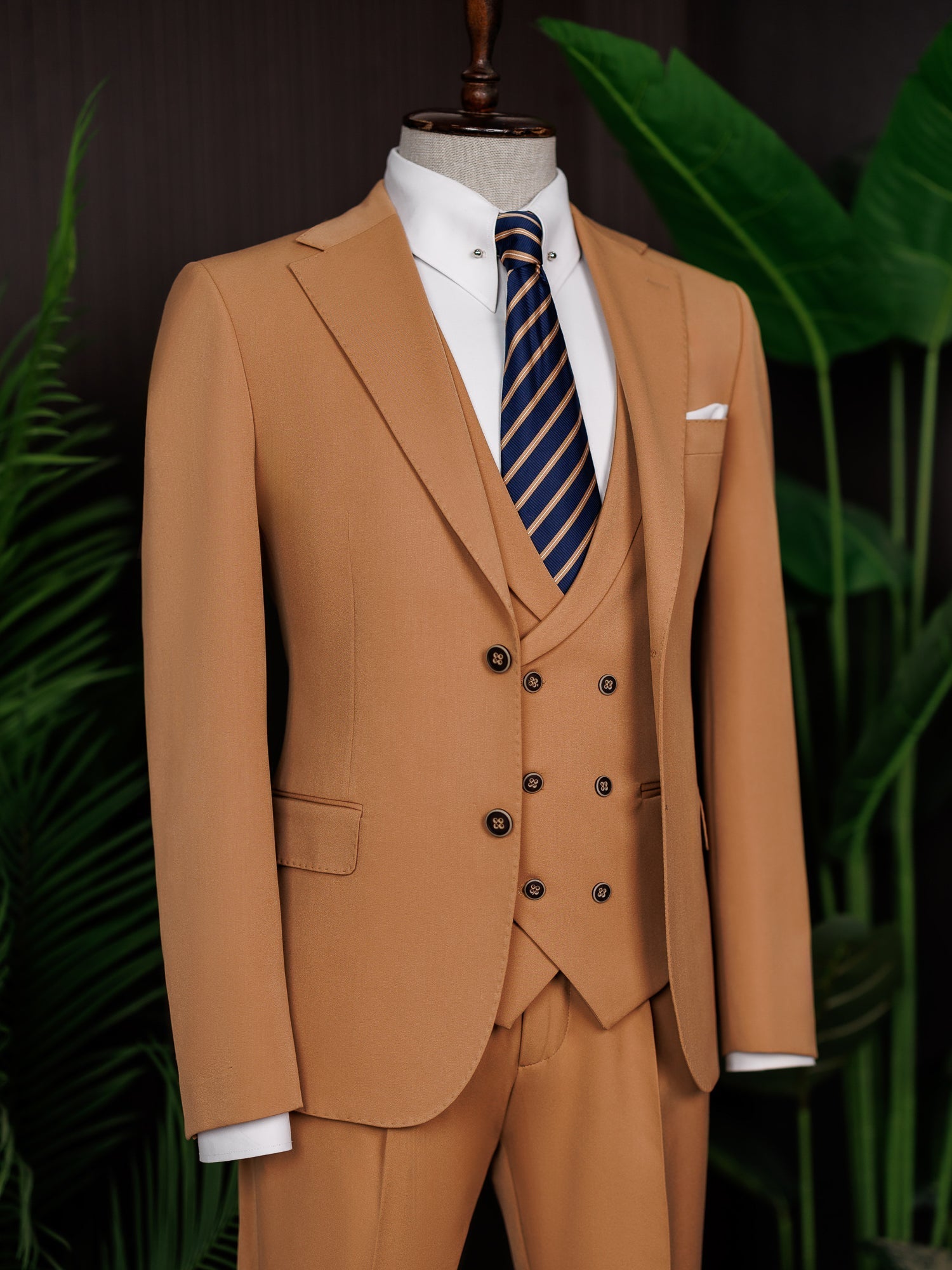 Camel Slim-Fit Suit 3-Piece VIOSSI