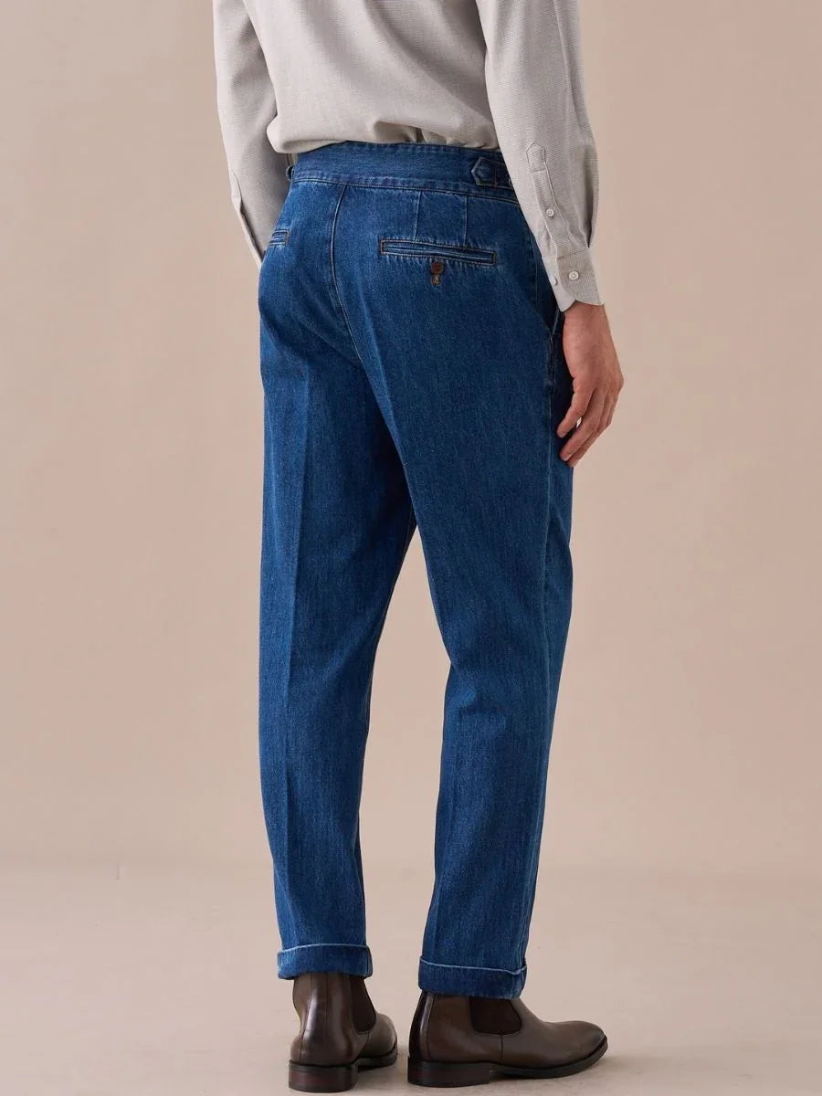 Isernia High Waisted Denim Pants - BRABION