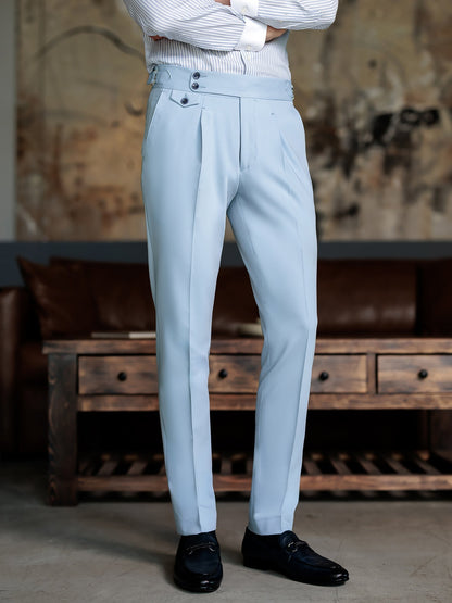 Sky-Blue Double Breasted Suit 2-Piece VIOSSI