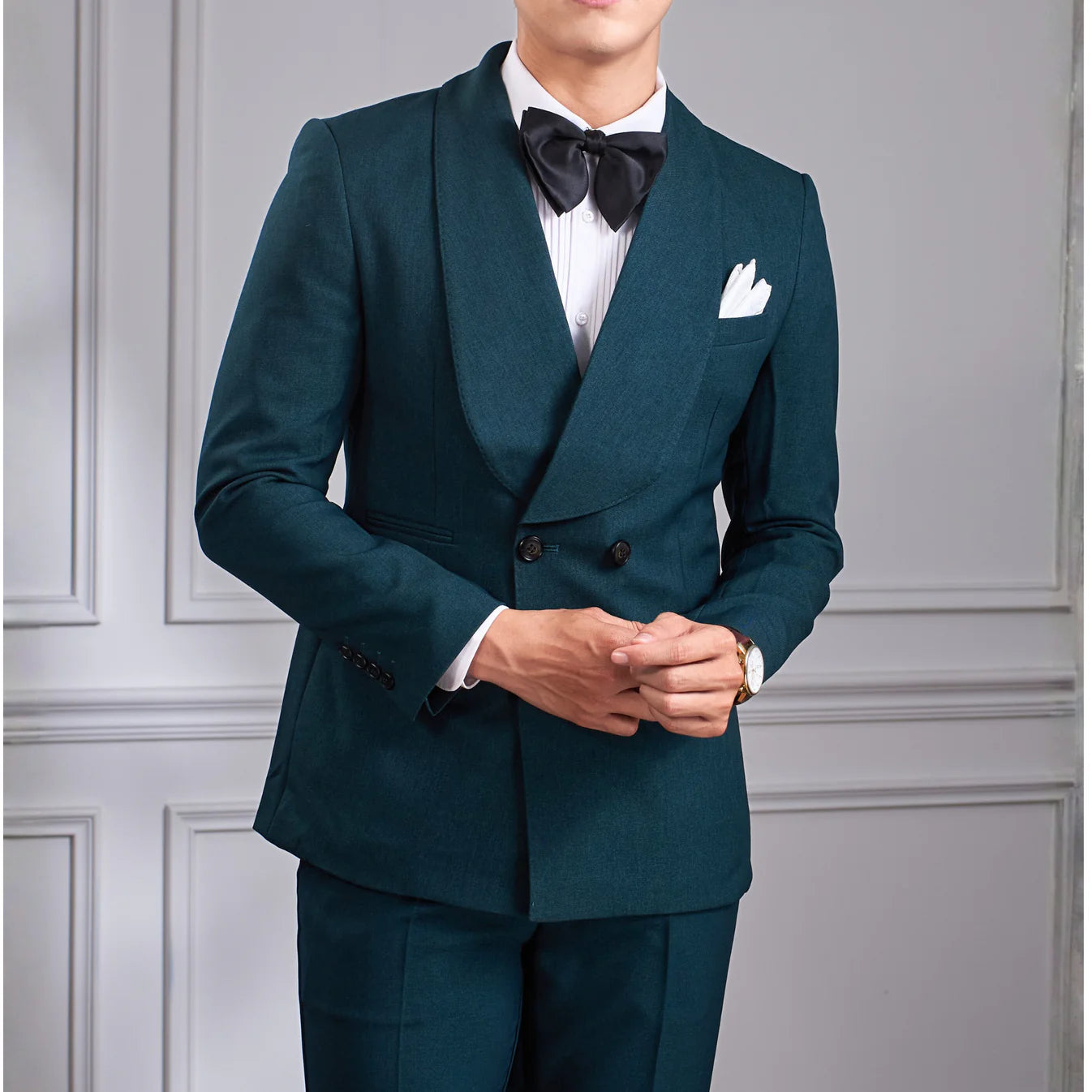 Men's Green Dinner Suit Jacket – Shawl Lapel