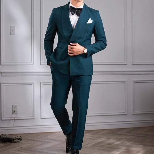 Men's Green Dinner Suit Jacket – Shawl Lapel