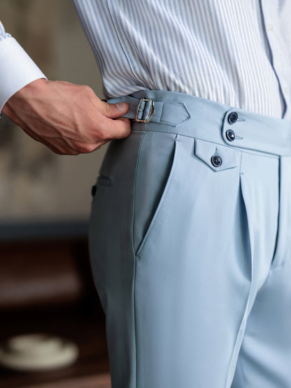 Sky-Blue Double Breasted Suit 2-Piece VIOSSI