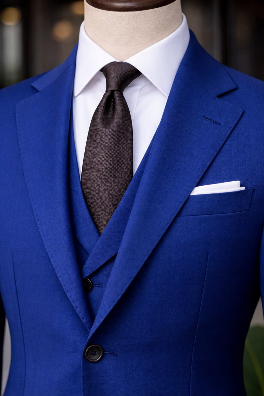 Navy Slim-Fit Suit 3-Piece VIOSSI