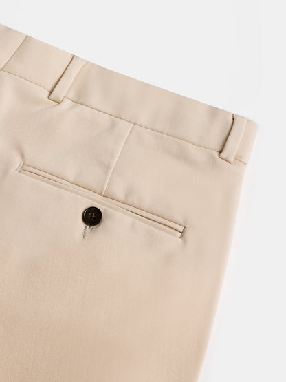 Donazi Beige High Waist Slim-Fit Pants VIOSSI