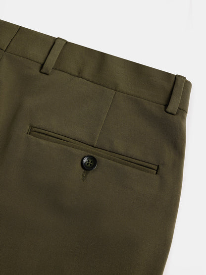 Donazi Khaki High Waist Slim-Fit Pants VIOSSI