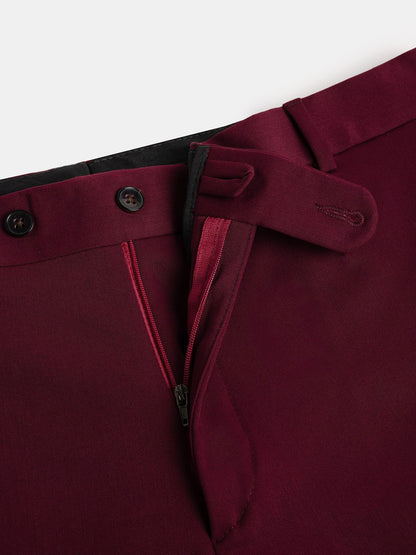 Donazi Bordeaux High Waist Slim-Fit Pants VIOSSI