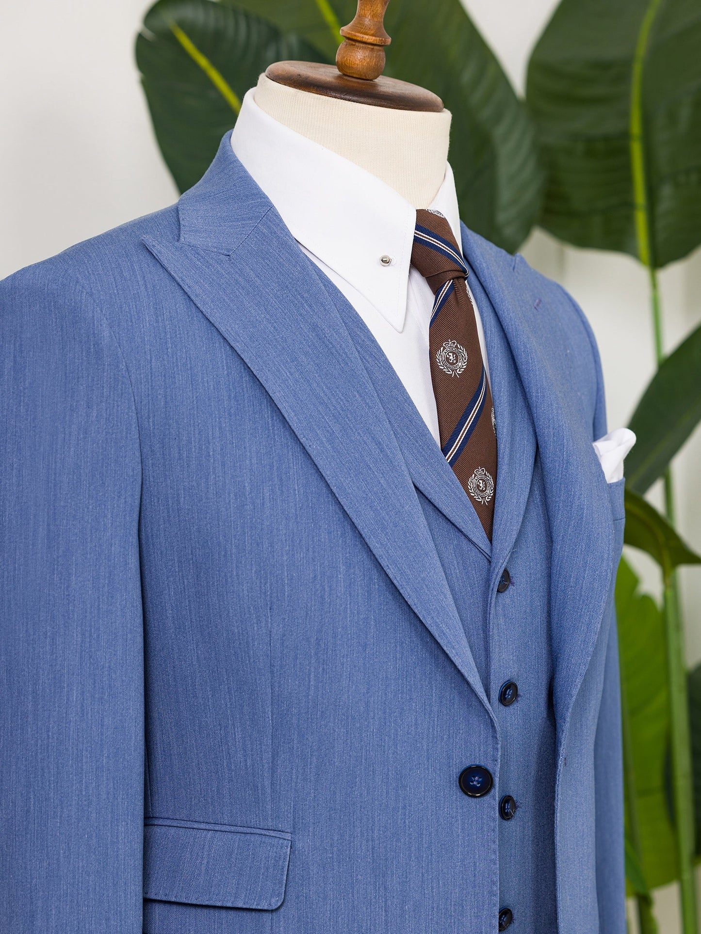 Blue Slim-Fit Suit 3-Piece VIOSSI