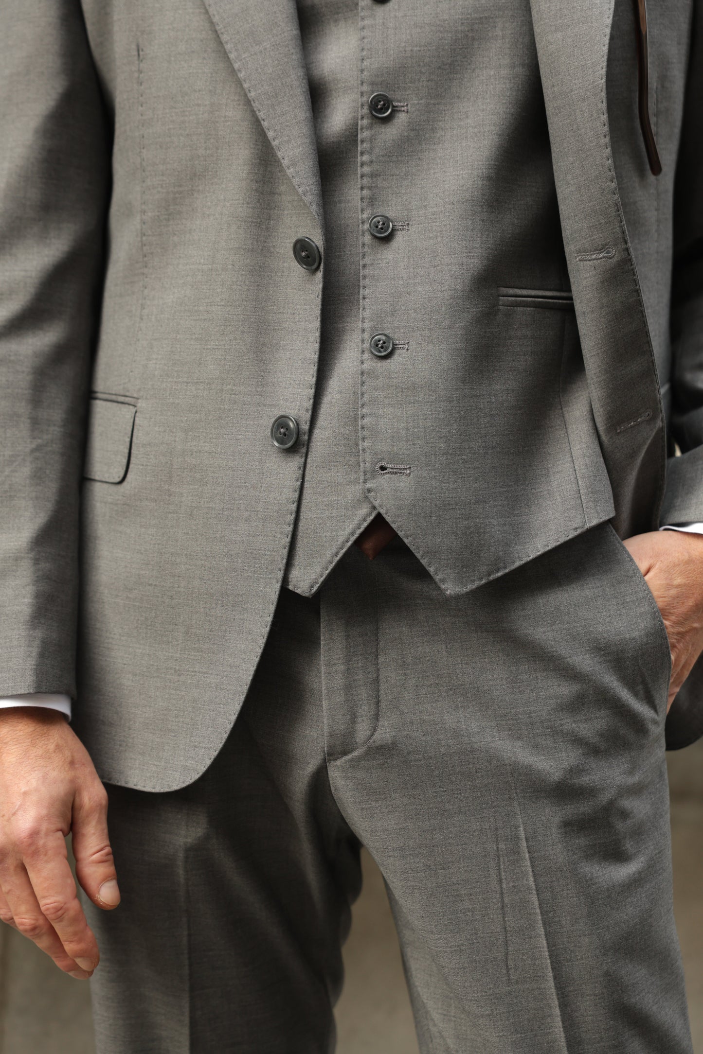 Grey Slim-Fit Suit 3-Piece
