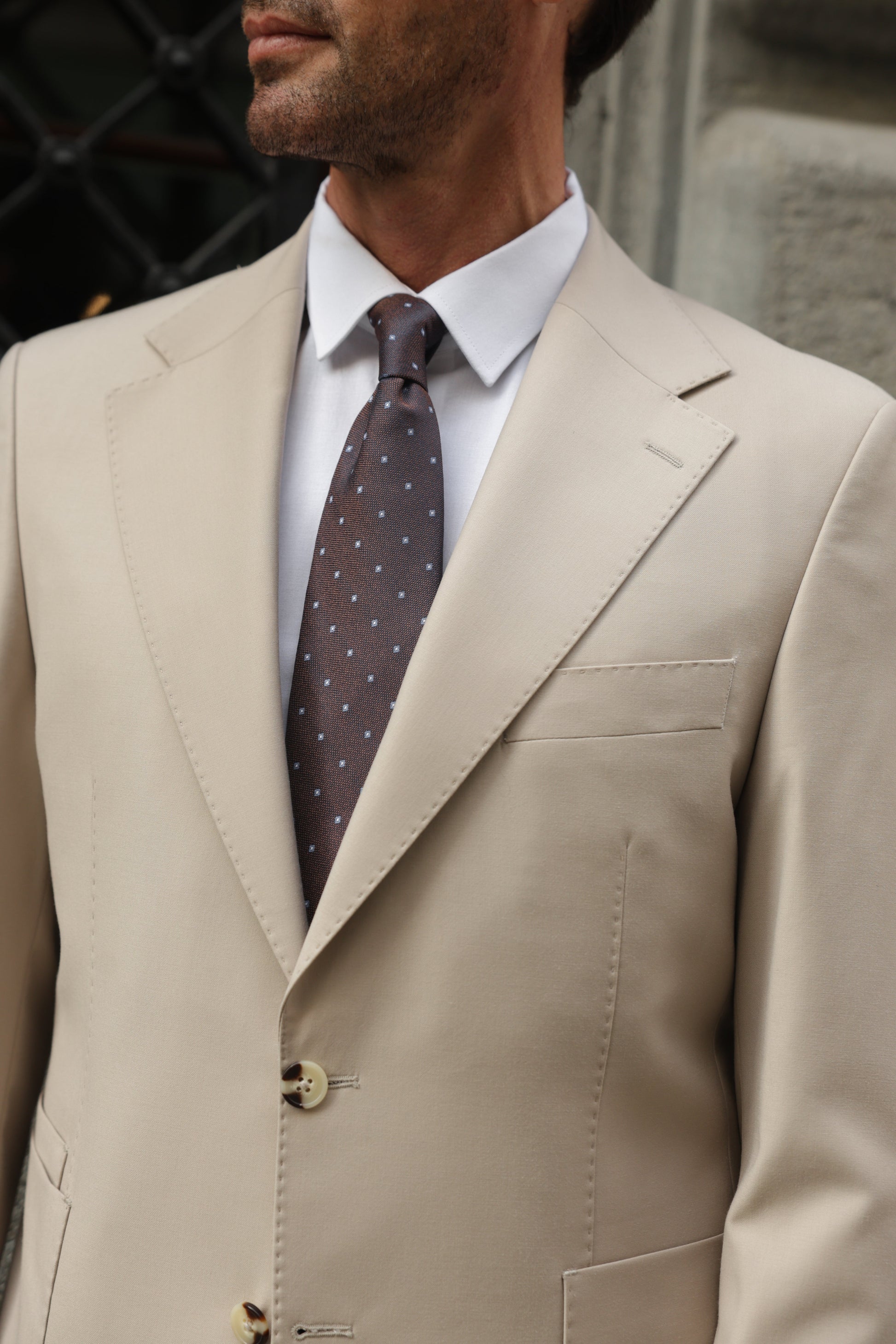Beige Slim-Fit Suit 2-Piece VIOSSI - CB